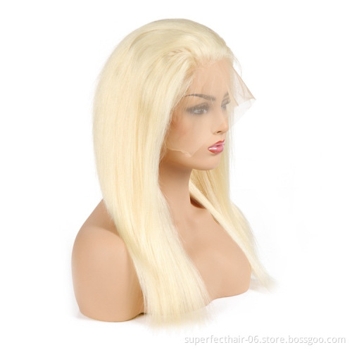 Wholesale Price Cheap #613 Color Virgin Hair 4x4 Lace Closure Wigs Pre Plucked With Baby Hair 13x4 Lace Front Human Hair Wigs